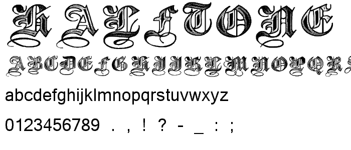 Halftone Black DemiBold font